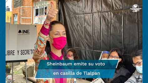 Conf O En Que La Gente Salga A Votar Dice Sheinbaum Tras Emitir Voto