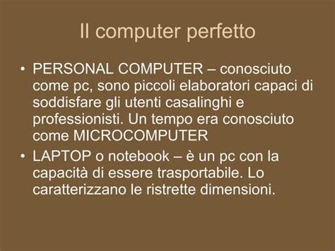Concetti Di Base Di Informatica Ppt