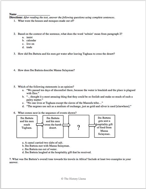 Ibn Battuta Primary Source Reading Amped Up Learning