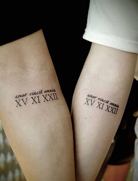 Customize Roman Number Couple Tattoo Dates Tattoo For Couple Etsy