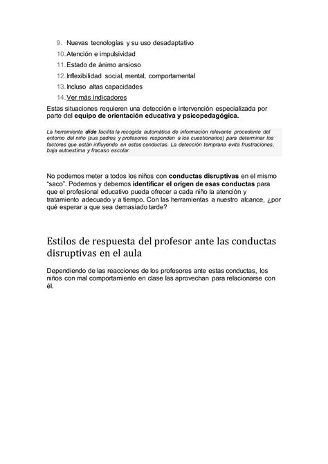 Conductas Disruptivas Lectura Pdf