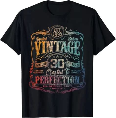 Hot Trending T Shirt With Vintage 1995 Limited Edition 30 Year Old 30Th Birthday Design Preview