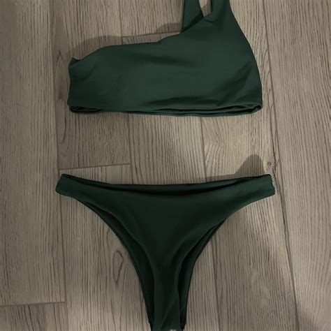 Dark Green Shein Bikini Never Worn W Padding Depop