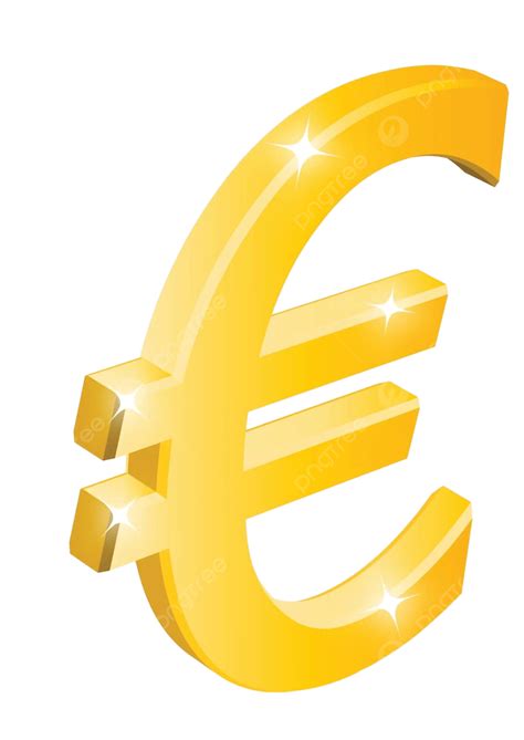 3d Gold Euro Sign Power Yellow Price Vector Power Yellow Price Png