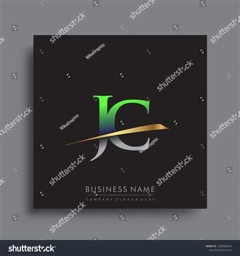 Initial Letter Jc Logotype Company Name Colored Royalty Free Stock