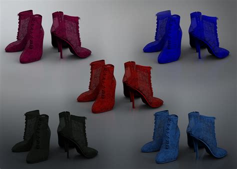 X Fashion Crow Lace Lingerie Heels For Genesis And Females Daz D