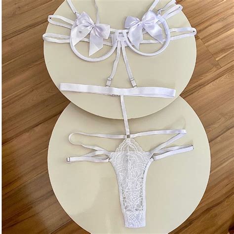 Body Lingerie Aro Laço Sexy Moda Feminina Body Sensual erotico langerie de renda Shopee Brasil