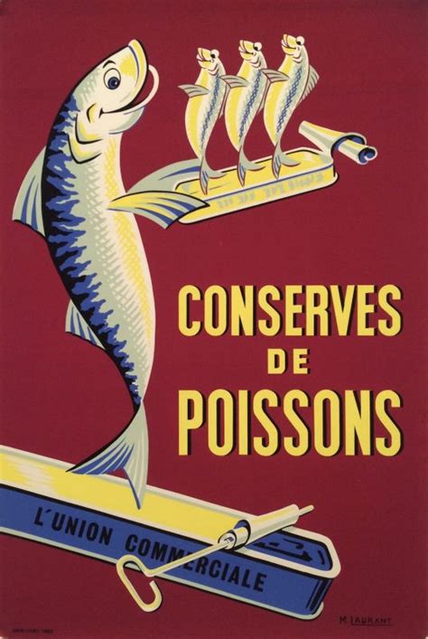 Conserves de Poissons - Kiki Werth Original Vintage Posters