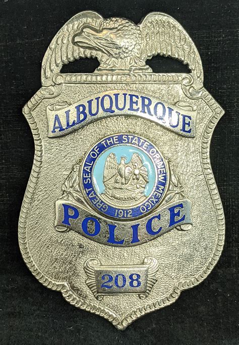 Nice 1950s Albuquerque NM Police Badge #208 By Entenmann: Flying Tiger ...