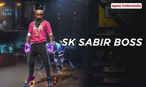 Sk Sabir Boss Free Fire Id K D Ratio Stats Channel Views And More