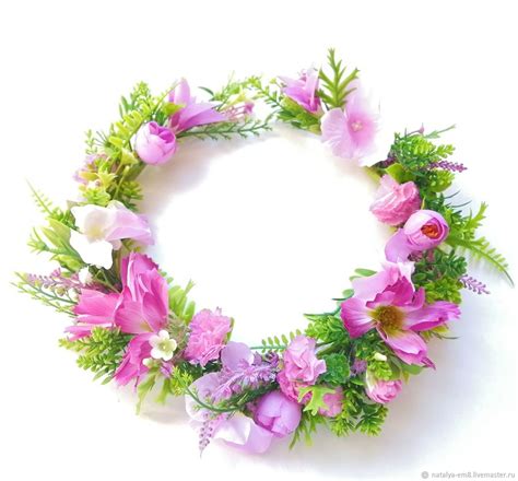 Венок на голову полевой венок для волос с космеями купить в интернет ...