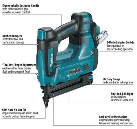 Makita Xnb01z 18 Gauge Cordless Brad Nailer M3tools