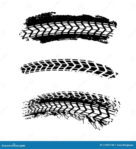 Tire Tracks Elements Stock Vector Illustration Of Paint 114037100