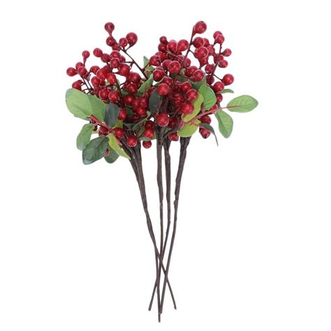 Toymytoy Berries Fake Artificial Stems Berry Blueberry Flower Picks