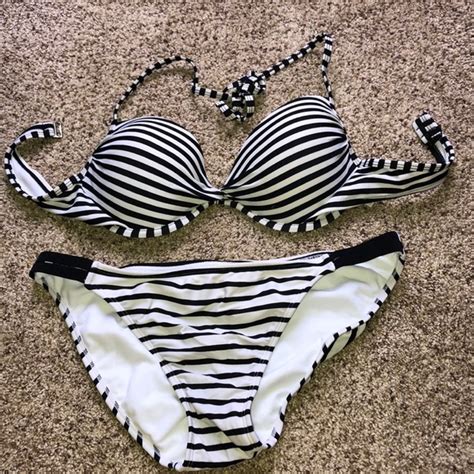 Swim Stripped Bikini Poshmark