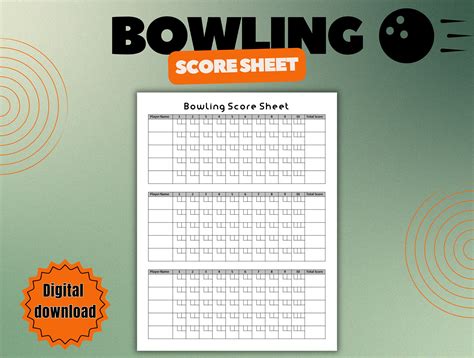 Bowling Score Sheet, Bowling Score Sheets for Bowlers to Record and Track Game Stats, Bowling ...