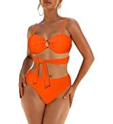 Amazon Viottiset Women S Piece Siwmsuit Cover Up High Waist Bikini Crop Top Bathing Suit