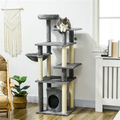 Pawhut Arranhador Para Gatos Grande Cm Torre Para Gatos Poste