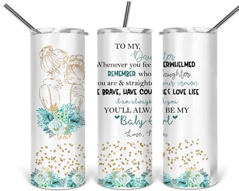 To My Daughter Tumbler Mother Daughter Tumbler Sublimation Etsy