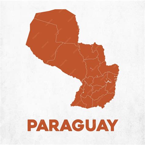 Premium Vector | Detailed paraguay map