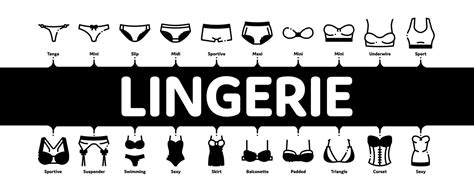 Lingerie Bras Panties Minimal Infographic Banner Vector Vector Art At Vecteezy