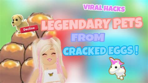 HOW TO HATCH LEGENDARY PETS With CRACKED EGGS ROBLOX ADOPT ME HACK