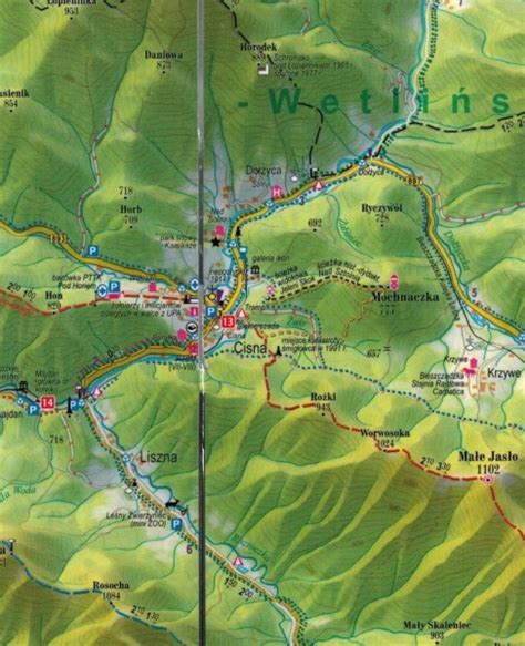 BIESZCZADY MAPA PANORAMICZNA LAMINOWANA EXPRESSMAP