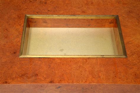 1970s Vintage Italian Walnut And Brass Coffee Table For Sale At 1stdibs
