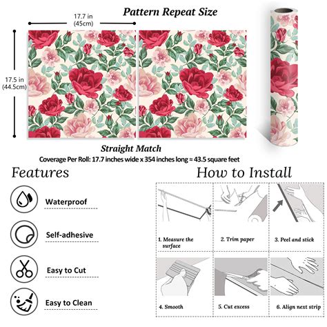 Veelike Pink Red Roses Floral Wallpaper Veelike