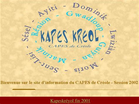 PPT De Kapeskréyol à Potomitan Naissance et évolution dun site web