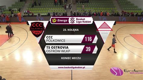 23 kolejka EBLK CCC Polkowice TS Ostrovia Ostrów Wlkp YouTube