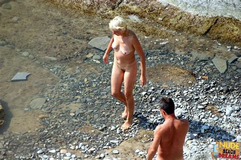 Blonde MILF Caught Totally Naked On The Beach