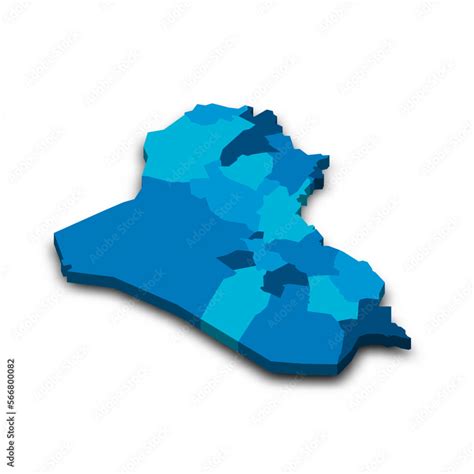 Iraq political map of administrative divisions Stock Vector | Adobe Stock