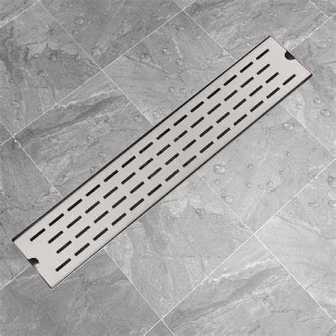 Vidaxl drain de douche linéaire 730 x 140 mm acier inoxydable 142178