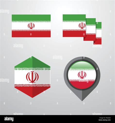 Iran flag design set vector Stock Vector Image & Art - Alamy