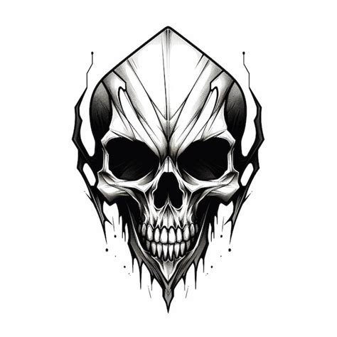 Premium AI Image | Vintage Skull Tattoo Icon