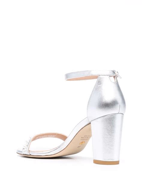 Stuart Weitzman Nearly Nude Mm Faux Pearl Sandals Farfetch