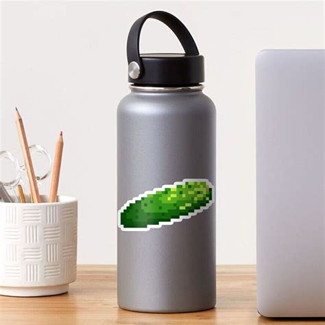 Pixel Art Cucumber Sticker For Sale By Takoyakitech Redbubble