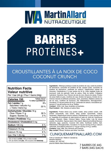 Barres Prot In Es Croustillantes La Noix De Coco Sans Gluten