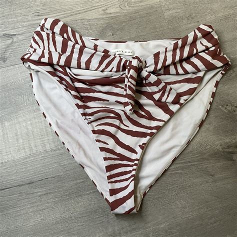 Veronica Beard Azoia Tiger Zebra Bikini Bottom XL Gem