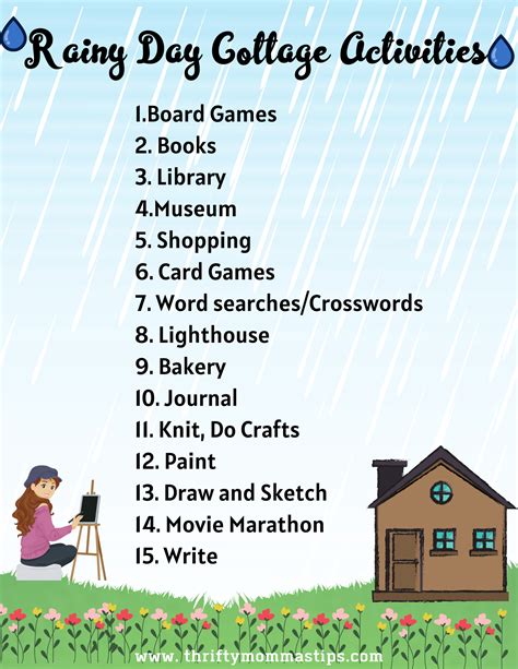 Top Rainy Day Cottage Activities - Thrifty Mommas Tips