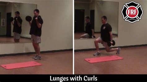 Lunge With Arm Curl Youtube