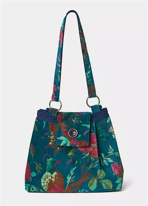 Joe Browns Vintage Tropics Velvet Bag Kaleidoscope