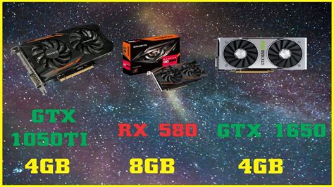 Gtx 1050 Ti Vs Rx 580 Vs Gtx 1650 Super Youtube