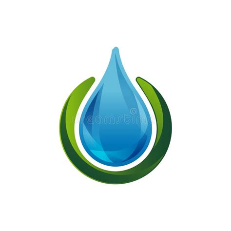 Diseño De Logotipo Para Gota De Agua O Aceite Ilustración del Vector