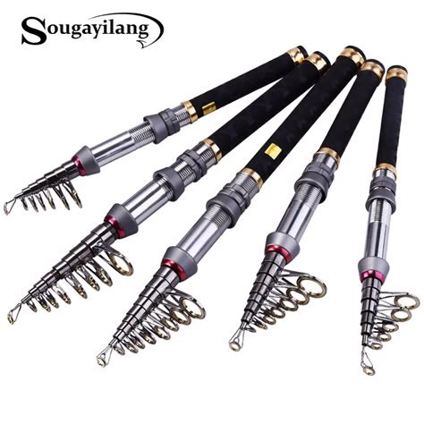 Sougayilang 1.3 2.4m Mini Fishing Rod Spinning Fishing Rod Portable ...