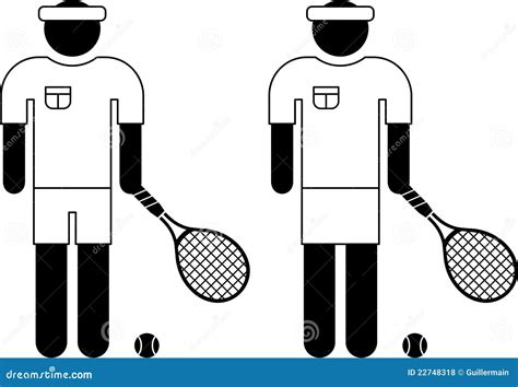 Pictograma Del Jugador De Tenis Ilustraci N Del Vector Ilustraci N De