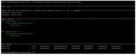 Ansible command execution with nested sudo