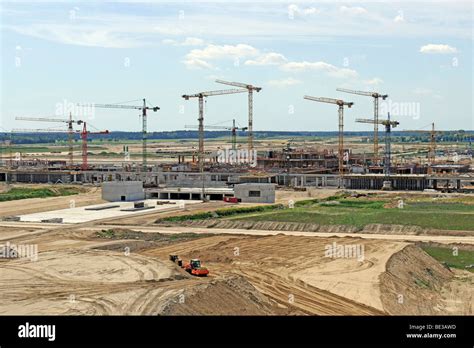 View of the construction site of the new major BBI airport, Berlin ...