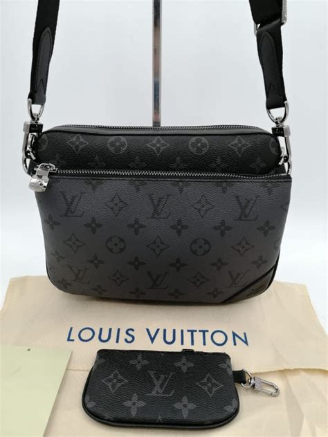 Сумка Louis Vuitton через плечо Trio Messenger Monogram Eclipse ...